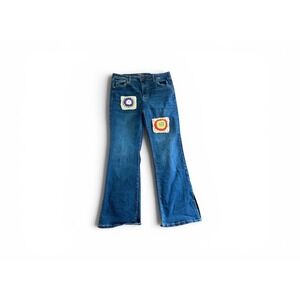 Handmade Time and‎ Tru Bootcut Jeans Crochet Granny Square Boho Plus 16
